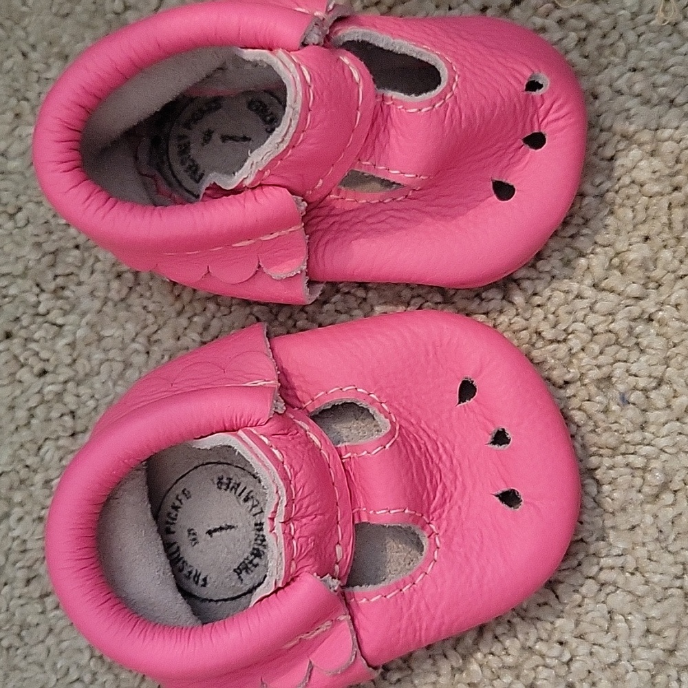 Pink Mary Jane Moccasins